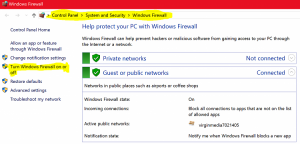 Disable third-party antivirus and firewall