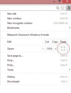 taskbar showing in fullscreen windows 10
