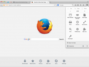 From the Firefox browser