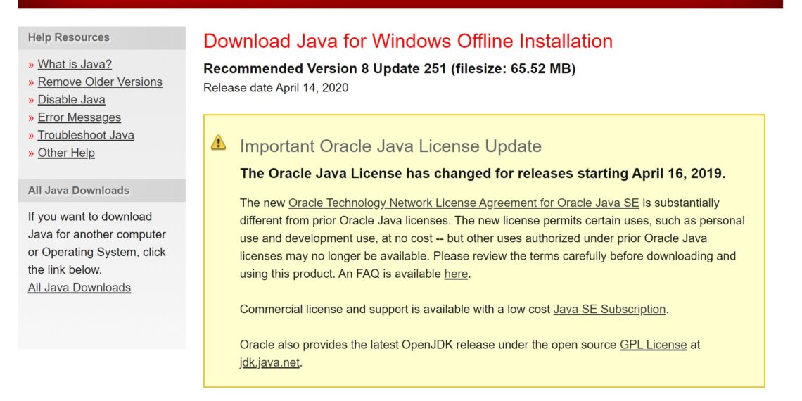 java installation not completed optifine