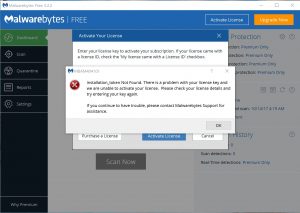 an error has occurred and malwarebytes will not install