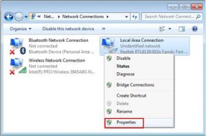 Network Connection Configuration