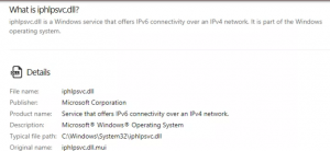  iphlpsvc.dll error