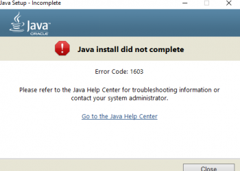 java 8 install error code 1618